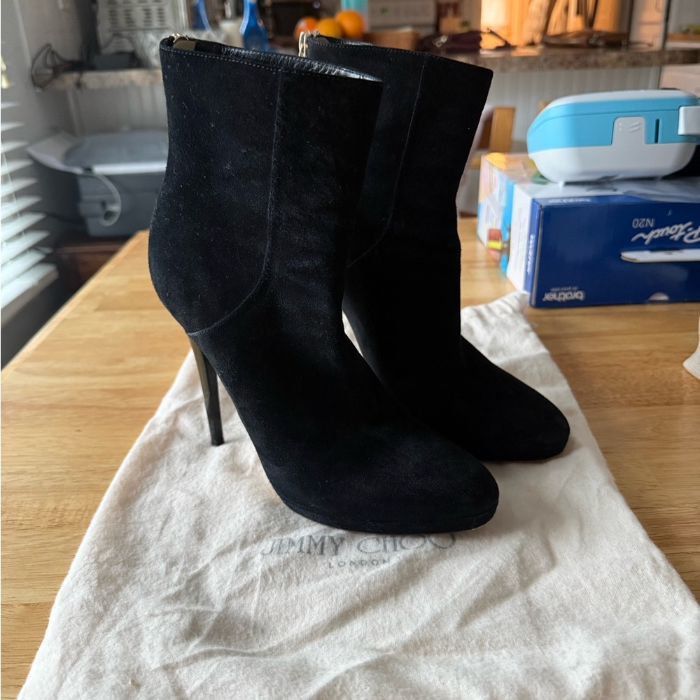 Jimmy Choo Elegant Black Heeled Boots